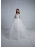 Glitter Lace Tulle Long Fairy Flower Girl Dress